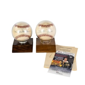 Pete Rose & Duke Snyder Autographed Baseballs