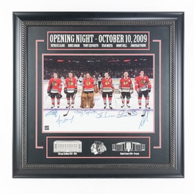 Opening Night Autographed Blackhawks Framed Print