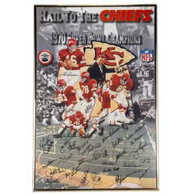 1969 Kansas City Chiefs Autographed S.B. Print PSA