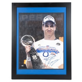 Peyton Manning Signed Auto Framed Photo w COA