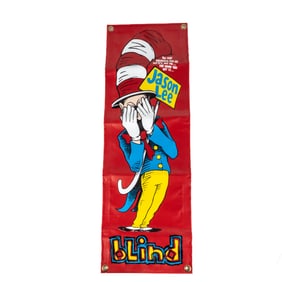 Jason Lee "Cat Hat Red" blind Skateboard Banner