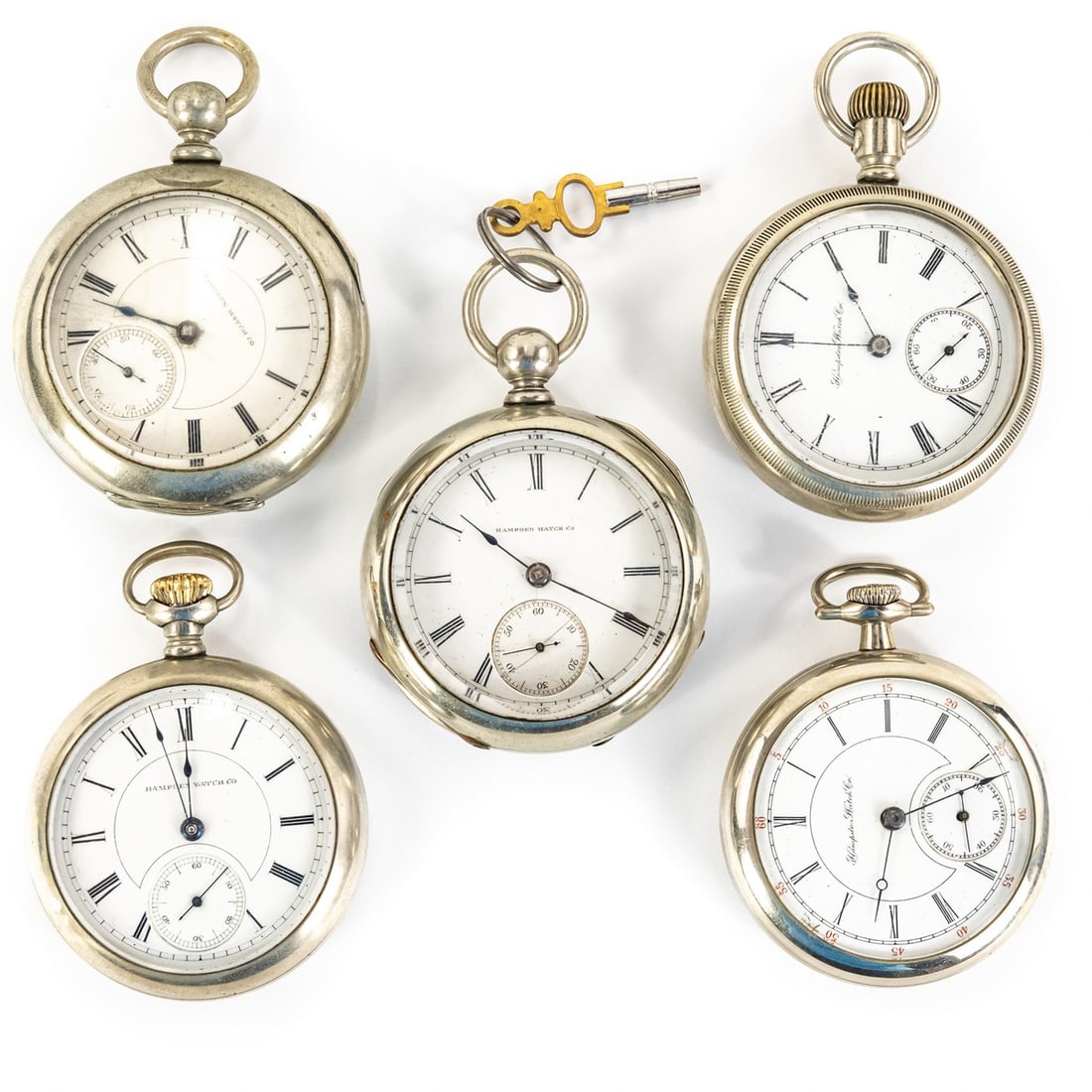 (5) Assorted Men's Opened Face Pocket Watches (1 of 9)