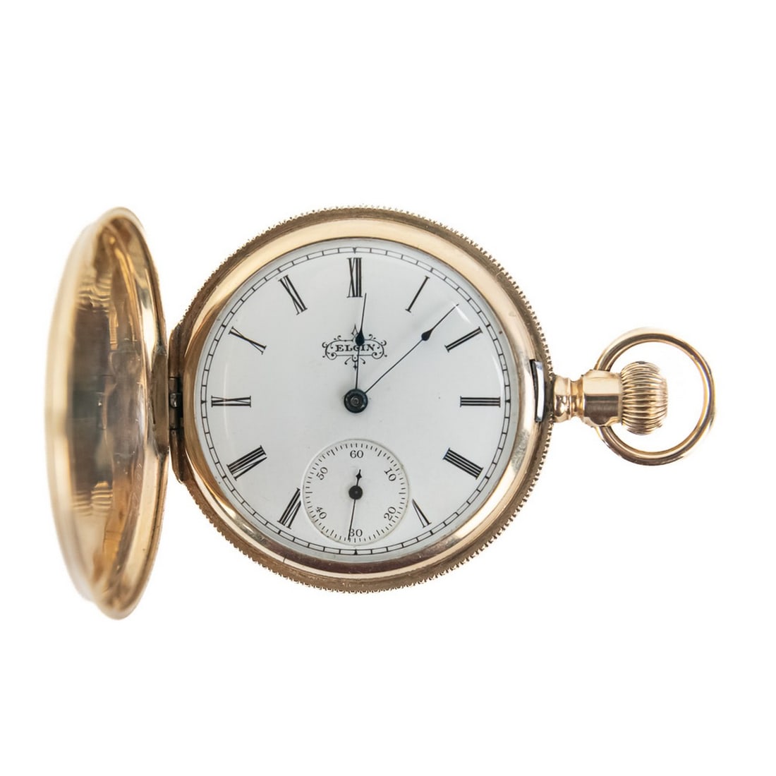 Ladies Elgin Fancy Dial Pocket Watch w 14k Hunter (1 of 14)