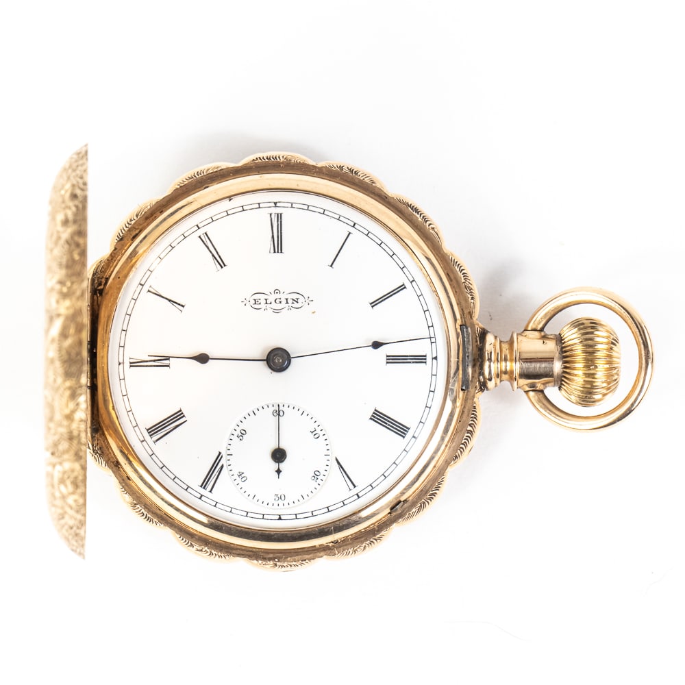 Ladies Elgin Fancy Dial Warranted Pocket Watch (1 of 12)
