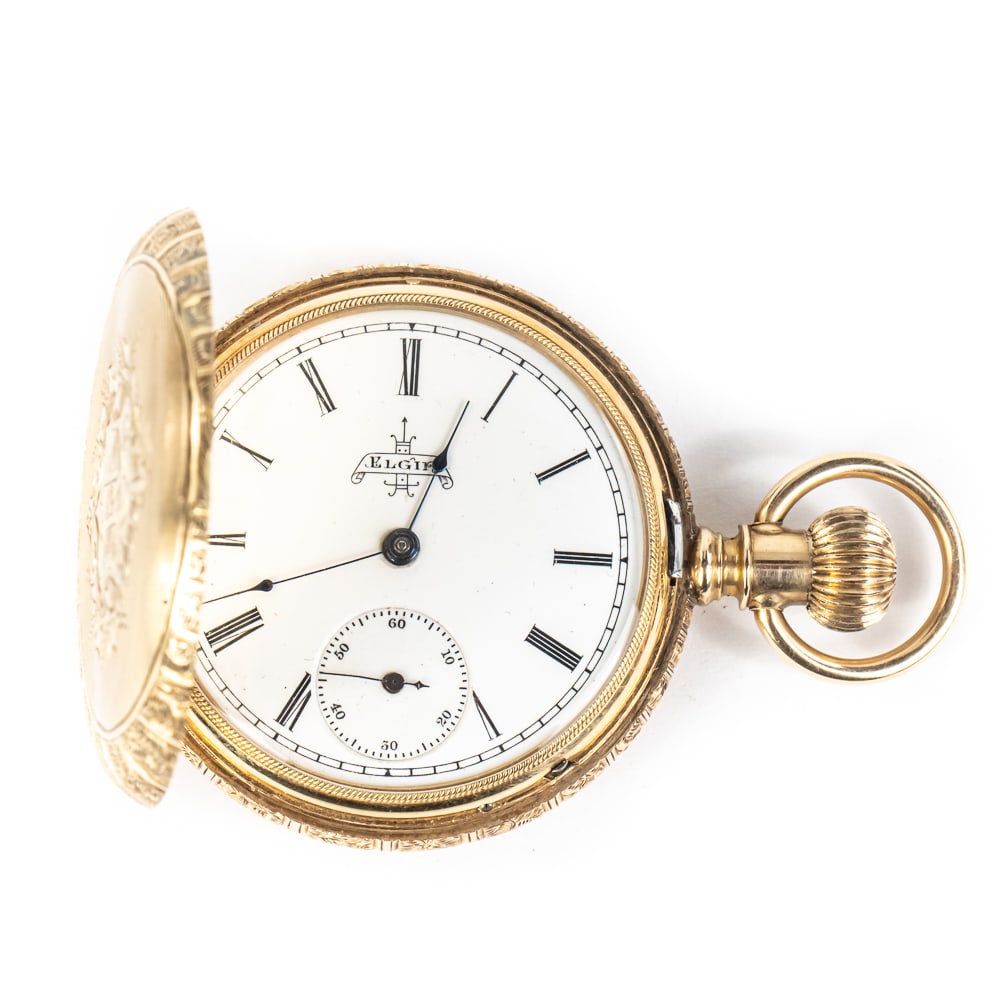 Ladies Elgin Fancy Dial Pocket Watch w 14k GF Case (1 of 11)