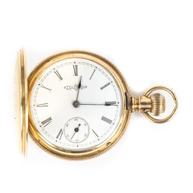 Illinois Ladies Fancy Dial Warranted Pocket Watch