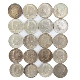 (20) 1964 Kennedy Silver Half Dollars 90% 50C
