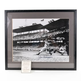 Joe DiMaggio Autographed Framed Black&White Photo