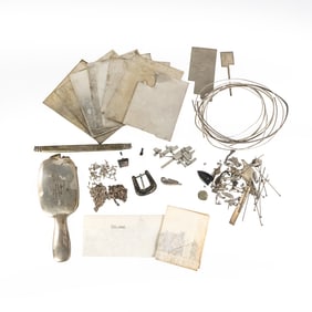 Collection of 1268 Grams of Scrap Sterling Silver