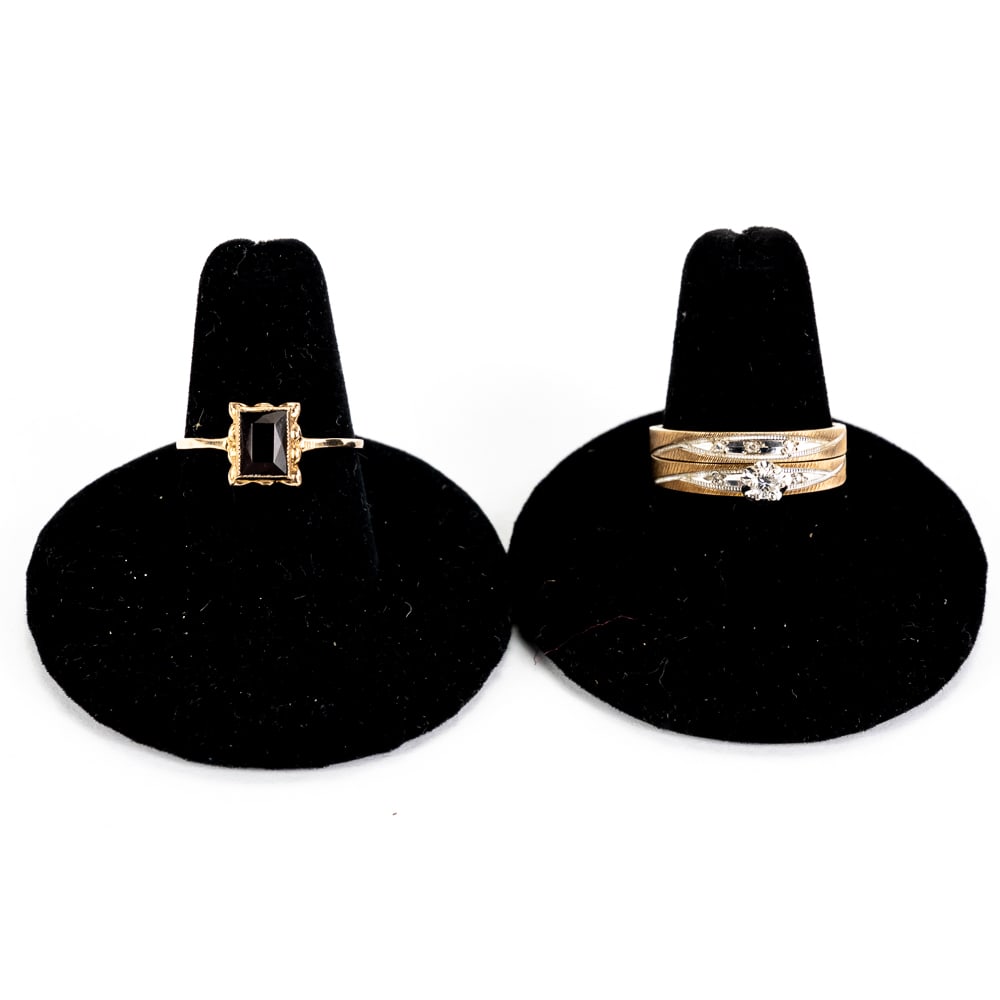 Collection of 3 Ladies 10k & 14k Yellow Gold Rings (1 of 15)