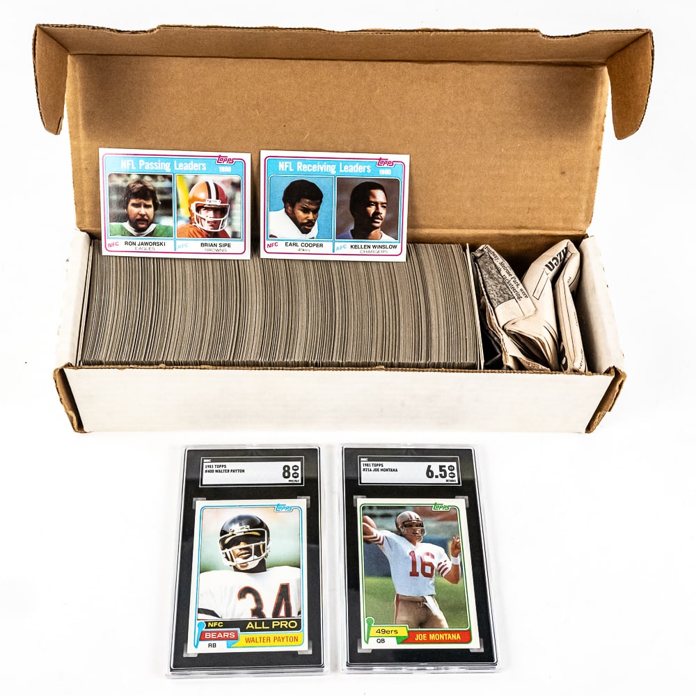 1981 Topps NFL Complete Set Montana 6.5 Payton 8 (1 of 6)