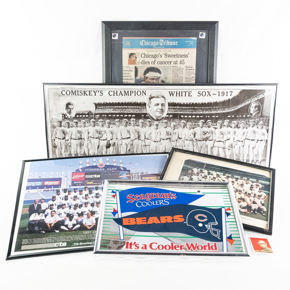 Chicago White Sox & Bears Framed Memorabilia (1 of 20)
