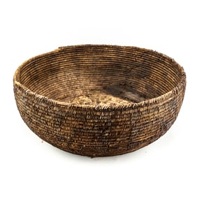 1900s Pima Coil Basket - Indigenous Repair