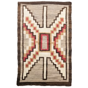1940s Storm Pattern Blanket/Rug