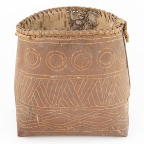 Vintage Native Birch Bark Basket