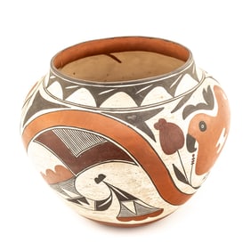 1950s Acoma Pueblo Polychrome Pot-Signed