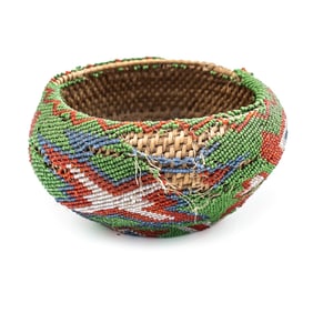 1920s Paiute Beaded Basket