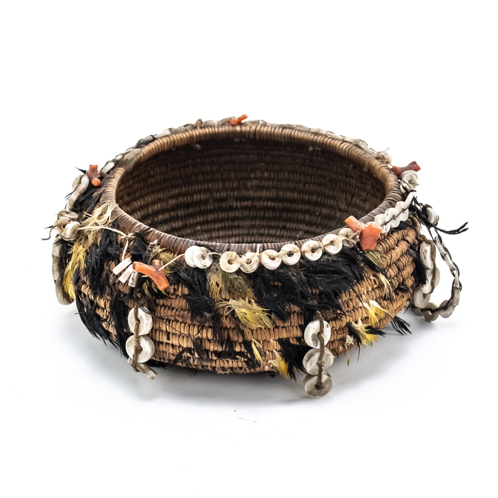 1900s Pomo Feathered Gift Basket (1 of 9)