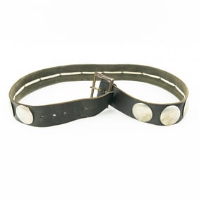 Classic Western Americana Nickel Concho Belt
