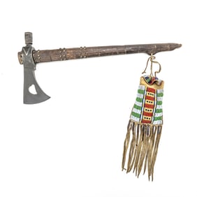 N Plains Pipe w/Cast Iron Tomahawk Head/Cheyenne