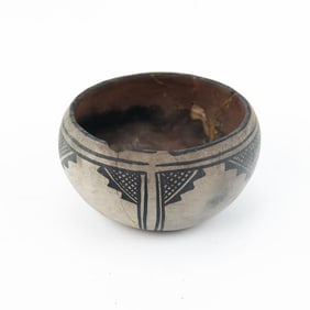 Archaic Pueblo Black-on-White Bowl
