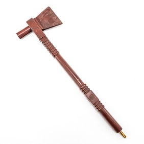 Northern Plains Catlinite Tomahawk Pipe Circa 1900