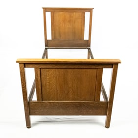 L.&J.G. Stickley Arts & Crafts Twin Bed