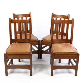 Mission Oak Dining Chair Lot of 4