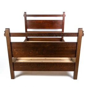 Mission Arts & Crafts Oak Bed Frame
