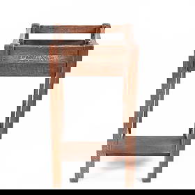 Arts & Crafts Mission Oak Plant Stand: This is a fine example of a classic Arts and Crafts period plant or fern stand, likely crafted from quarter-sawn oak with a deep, fumed brown finish. The clean, unadorned rectilinear form is the hallm