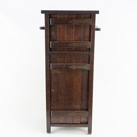 Antique Mission Oak Smoking Stand Cabinet
