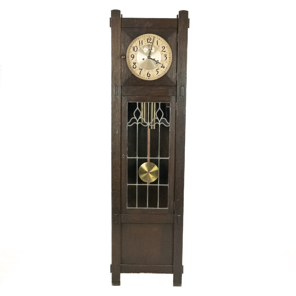 Toby Furniture Co. Mission Oak Grandfather Clock (1 of 20)