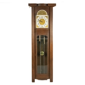 Mission Oak Grandfather Clock by Colonial