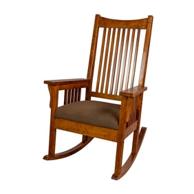 Contemporary Mission Oak Rocker