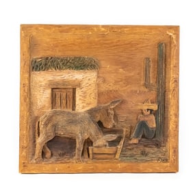Dee Flagg Wood Carving-Farmer Siesta