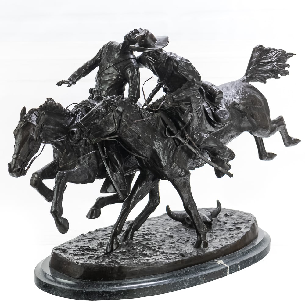 Bronze Remington "The Wounded Bunkie" (1 of 11)