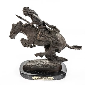 Frederick Remington The Cheyenne Bronze Sculpture