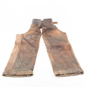 Vintage Step in Brown Heavy Leather Chaps