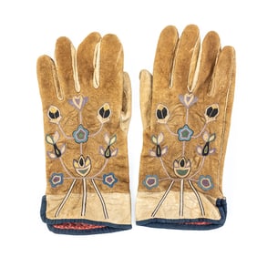 Antique Indian Embroidered Mittens