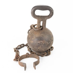 Large Iron Ball & Chain Shackle
