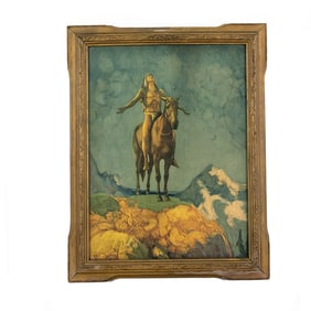 Wood Framed Vintage Borin Chicago Native Print