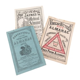 19th Century Almanac Lot (3 Pcs)