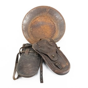 Leather Ore Bags and Pan