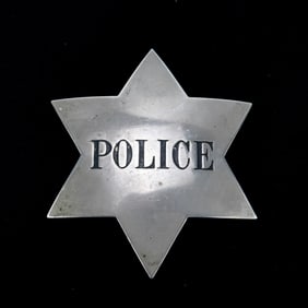 Antique US Six-Point Star Police Badge