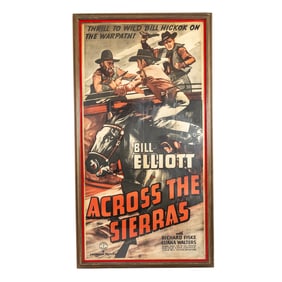 Framed Movie Poster  "Across the Sierras"