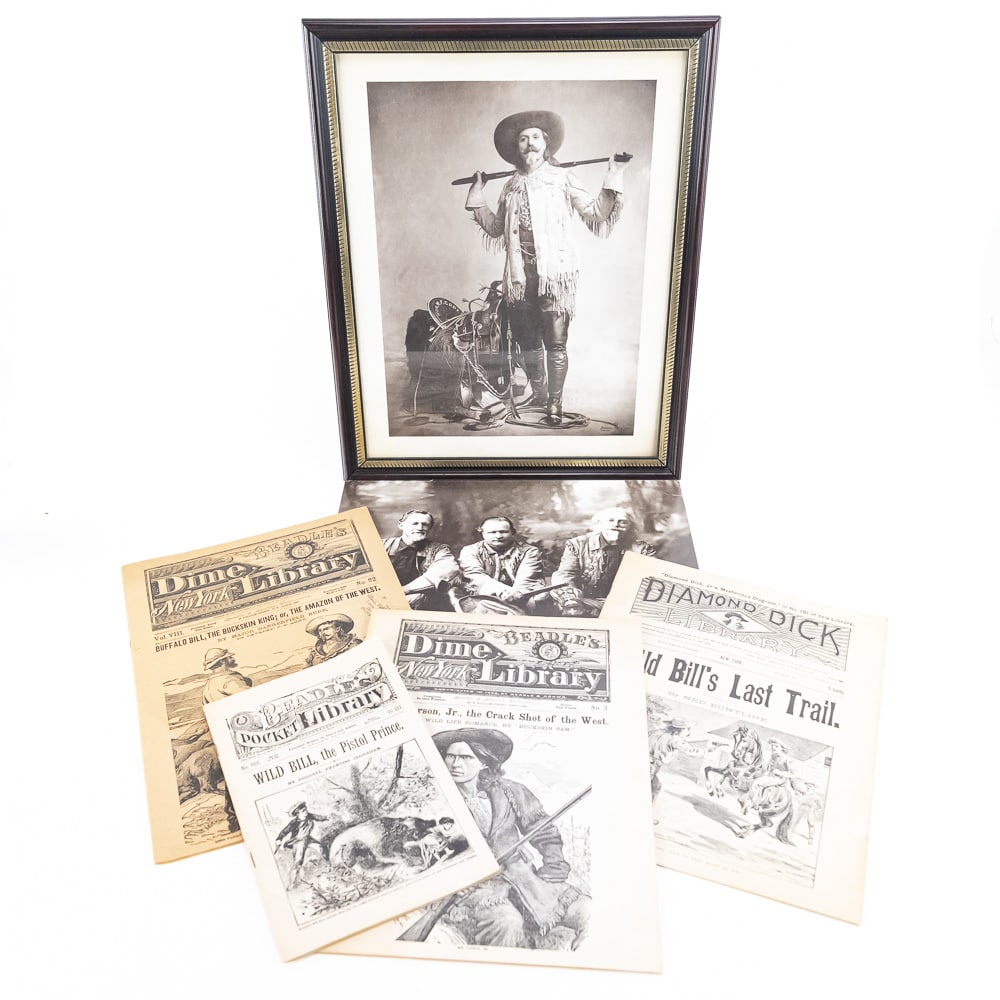 Wild West Dime Novel Collection & Images: This is a phenomenal assemblage of late 19th-century Western pulp literature, specifically Dime Novels and Dime Libraries, the foundational pop culture narratives of the American West. The collection 