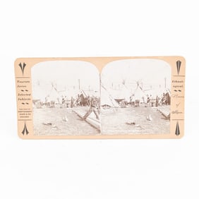Montgomery Ward Wild West Show Stereo View Card