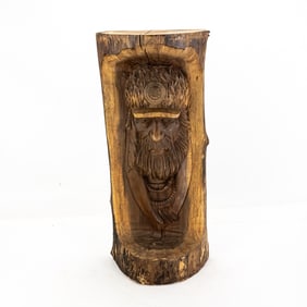 Mountain Man Trapper Wood Spirit Carving
