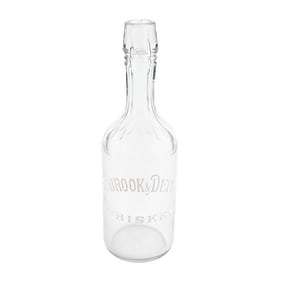 Clear Embossed ?Holbrook & Deputy? Whiskey Bottle