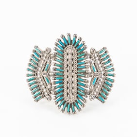 J.S. Bellson Sterling Needle Point Cuff Bracelet